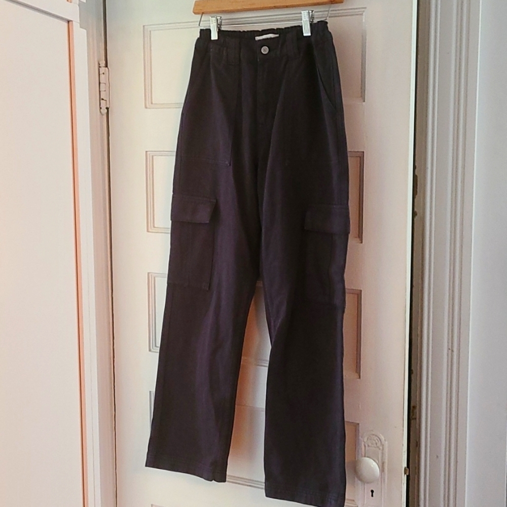 PacSun washed black cargo jean
